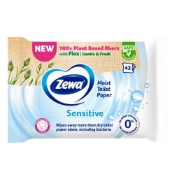 ZEWA | Υγρά Μαντηλάκια Τουαλέτας Sensitive 42 Τεμάχια 184g