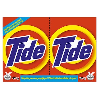 TIDE | Απορρυπαντικό Ρούχων Σκόνη για Πλύσιμο στο Χέρι 2x455g