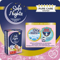 SAFE NIGHTS | Εσώρουχο Kids Pants Κορίτσι 4-7 Ετών 14 Τεμάχια