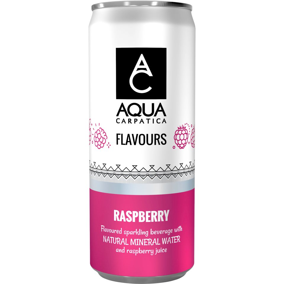 AQUA CARPATICA Νερό Ανθρακούχο Raspberry Κουτί 330ml