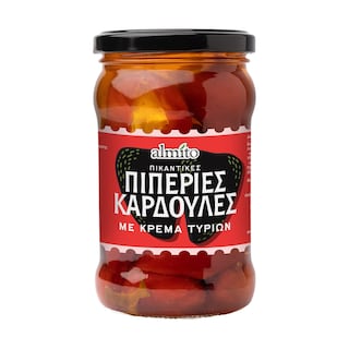 ALMITO | Πικάντικες Πιπεριές Καρδούλες Κόκκινες με Κρέμα Τυριών 150gr