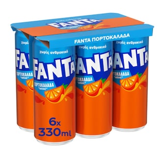 FANTA | Πορτοκαλάδα Μπλε Κουτί 6x330ml