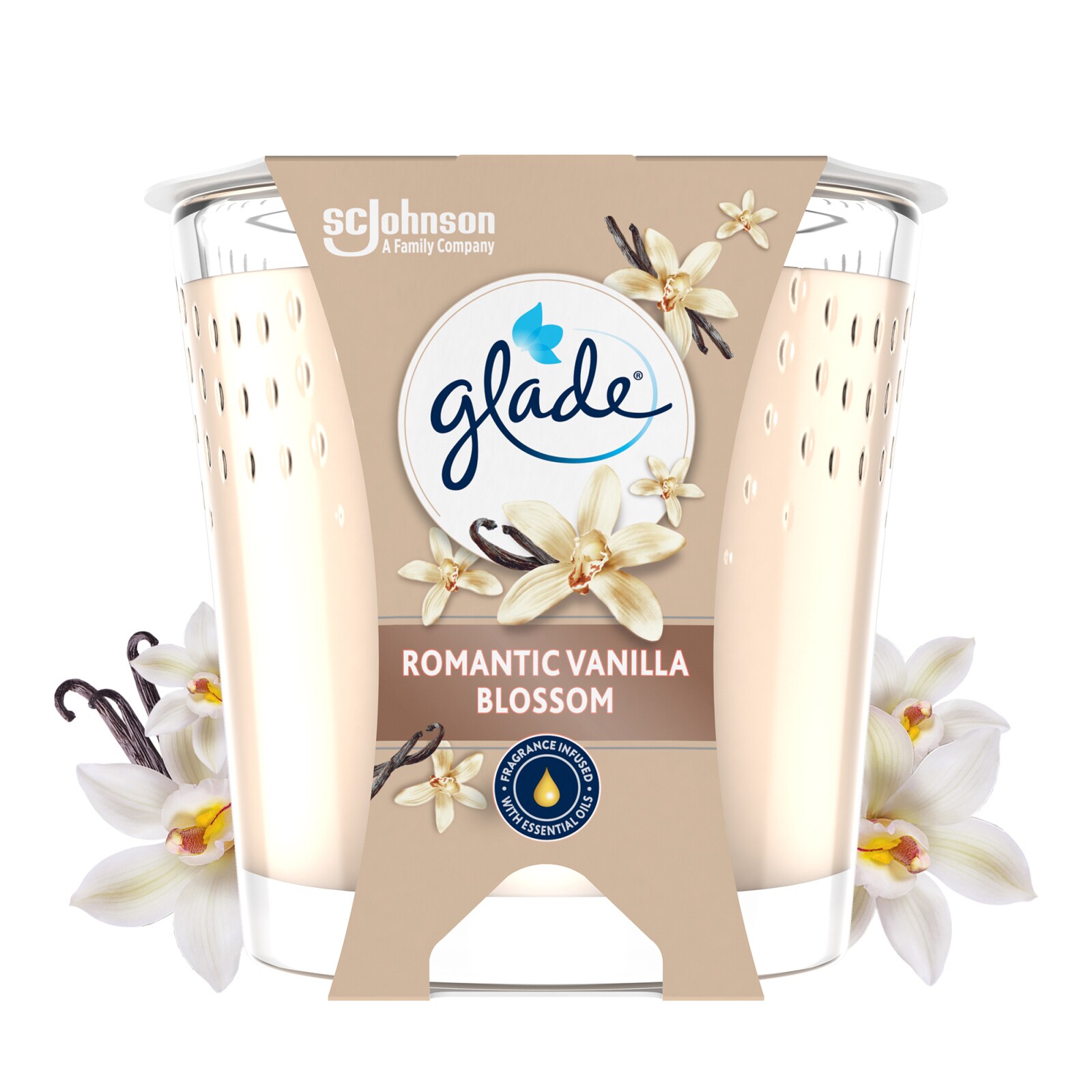 GLADE Αρωματικό Κερί Romantic Vanilla Blossom 1 Τεμάχιο