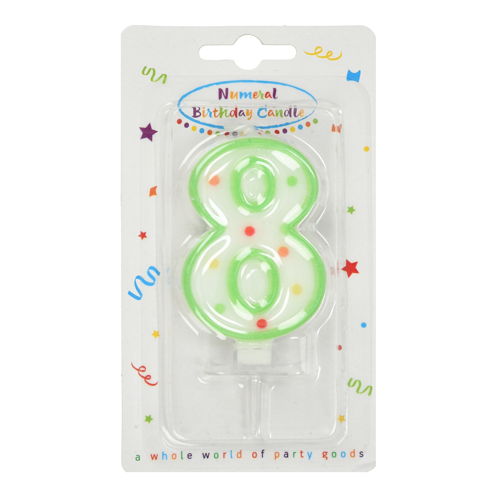 DECORATA Κερί Γενεθλίων Νο8 1 Τεμάχιο