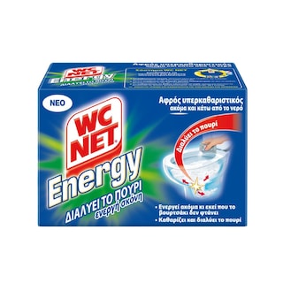 WC NET | Καθαριστικό Λεκάνης Energy Ενεργή Σκόνη 6x60g