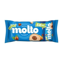 MOLTO | Κρουασάν Μίνι Πραλίνα Φουντουκιού 5x50g