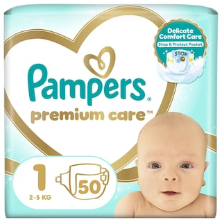 PAMPERS | Πάνες Μωρού Premium Care Νο1 50 Τεμάχια