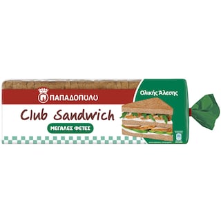 Ψωμί Ολικής Άλεσης Club Sandwich 950g