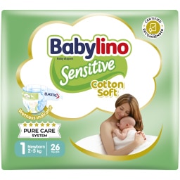 BABYLINO | Πάνες Μωρού Sensitive Cotton Soft No1 26 Τεμάχια