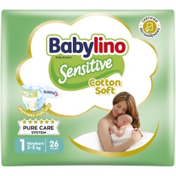 Πάνες Μωρού Sensitive Cotton Soft No1 26 Τεμάχια