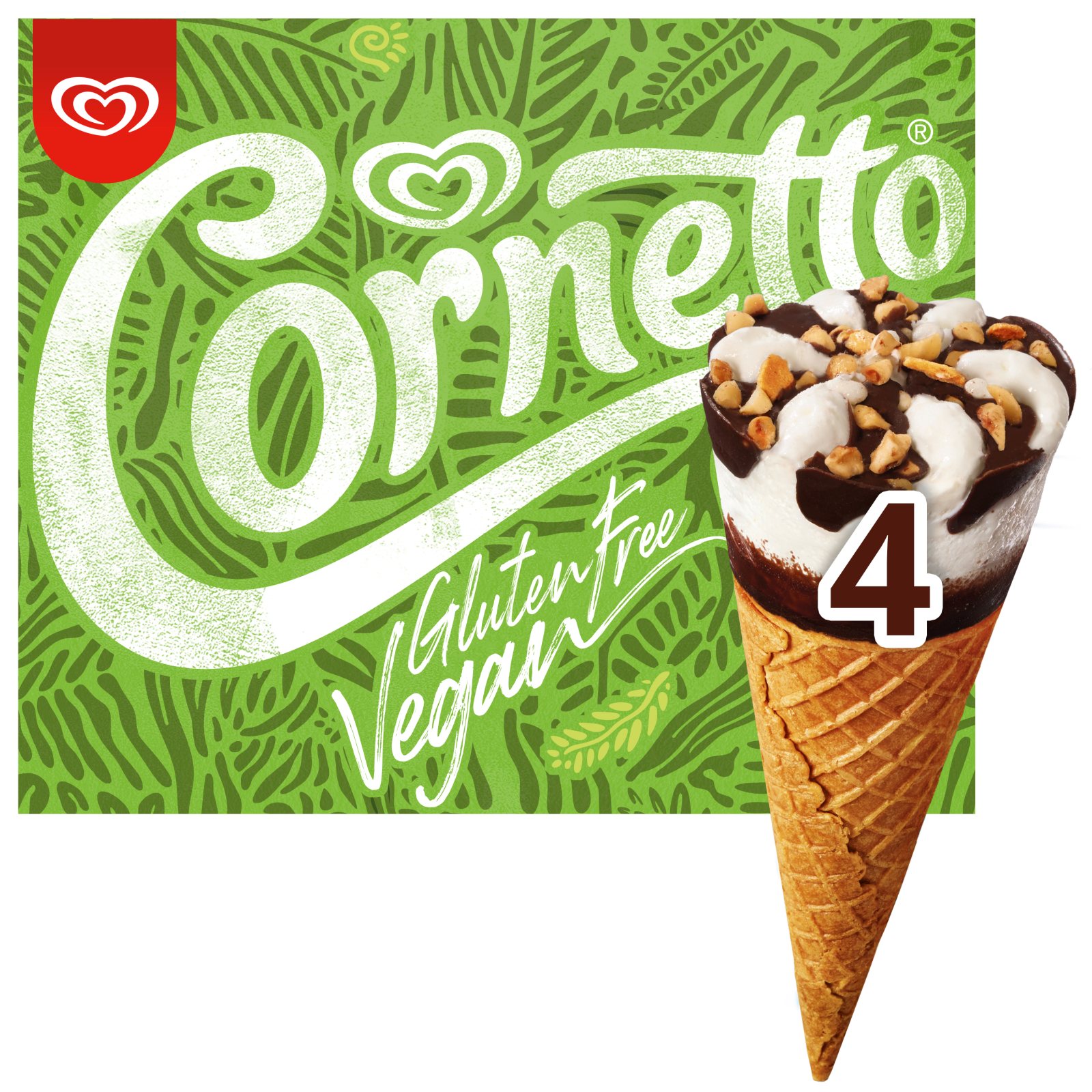 CORNETTO Παγωτό Vegan Χωρίς Γλουτένη 4x60g