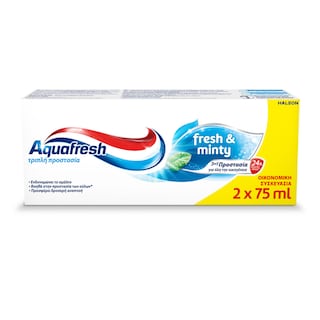 AQUAFRESH | Οδοντόκρεμα Fresh & Minty 2x75ml
