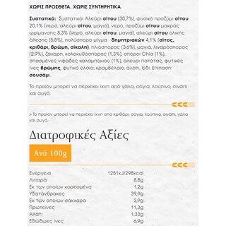 ΚΑΡΑΜΟΛΕΓΚΟΣ | Ψωμί Τοστ Πολύσπορο με Chia Λιναρόσπορο 500g