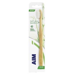 AIM | Οδοντόβουρτσα Natural Bamboo Μαλακή 1 Τεμάχιο