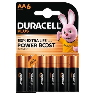 DURACELL | Μπαταρίες Αλκαλικές Plus Powerboost ΑΑ 6 Τεμάχια