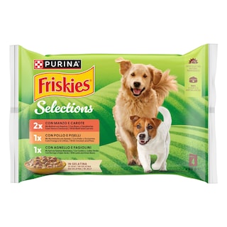 FRISKIES | Σκυλοτροφή Βοδινό Κοτόπουλο Αρνί σε Ζελέ 4x85g