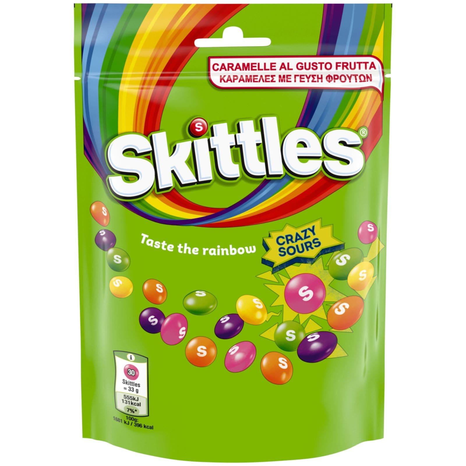 Καραμέλες Φρούτων Crazy Sours 136g