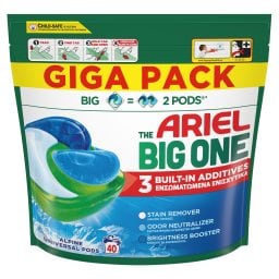 ARIEL | Kάψουλες Πλυντηρίου Ρούχων Allin1 Pods The Big One Alpine 40 Τεμάχια