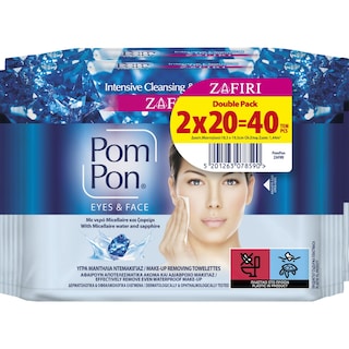 POM PON | Υγρά Μαντήλια Ντεμακιγιάζ Micellaire 2x20 Tεμάχια