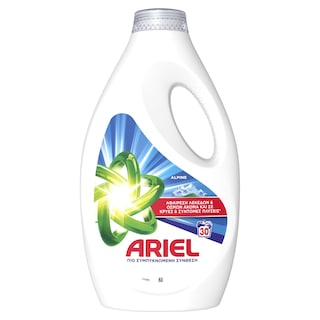 ARIEL | Υγρό Πλυντηρίου Ρούχων Alpine 30 Μεζούρες