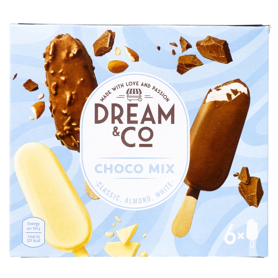 DREAM & CO Παγωτό Ξυλάκι Choco Mix 6x84g