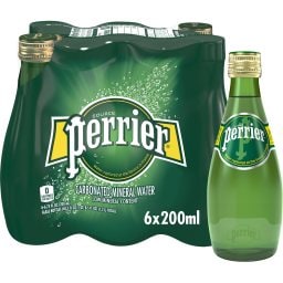 PERRIER | Water Water Natural Mineral Carbonated 6x200ml
