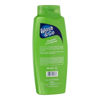 WASH&GO | SHAMPOO 2 ΣΕ 1 ΚΑΝΟΝΙΚΑ ΜΑΛΛΙΑ 700 ML
