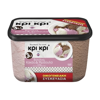 ΚΡΙ ΚΡΙ | Παγωτό Heartmade Βανίλια Κακάο Φράουλα 1.5kg