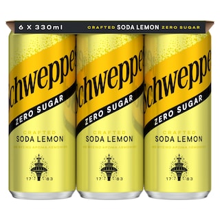 SCHWEPPES | SCHWEPPES SODA LEMON CAN  6Χ330ML