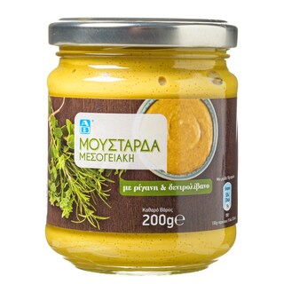 ΑΒ | ΜΟΥΣΤΑΡΔΑ ΜΕ ΡΙΓΑΝΗ ΚΑΙ ΔΕΝΤΡΟΛΙBANO 200 GR