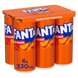 FANTA | ΑΝΑΨΥΚΤΙΚΟ ΠΟΡΤΟΚΑΛΙ ΚΟΚΚΙΝΟ ΜΕ ΑΝΘΡΑΚΙΚΟ ΚΟΥΤΙ 6 X 330 ML