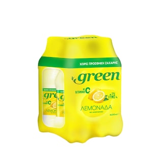 GREEN | Αναψυκτικό Λεμονάδα Στέβια Με Ανθρακικό Κουτί 4 X 330ml
