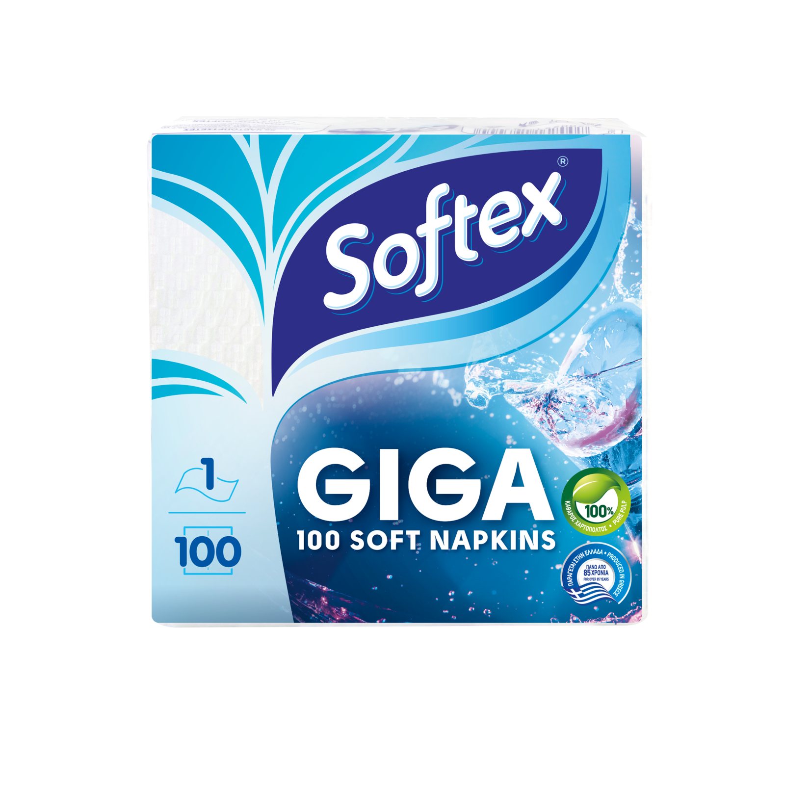 SOFTEX Χαρτοπετσέτες Λευκές Giga 30x30cm 153g
