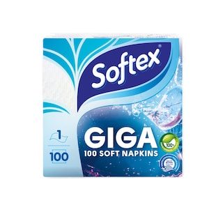 SOFTEX | Χαρτοπετσέτες Λευκές Giga 30x30cm 153g
