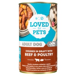 LOVED BY PETS | Σκυλοτροφή Βοδινό και Πουλερικά σε Σάλτσα 1.24kg