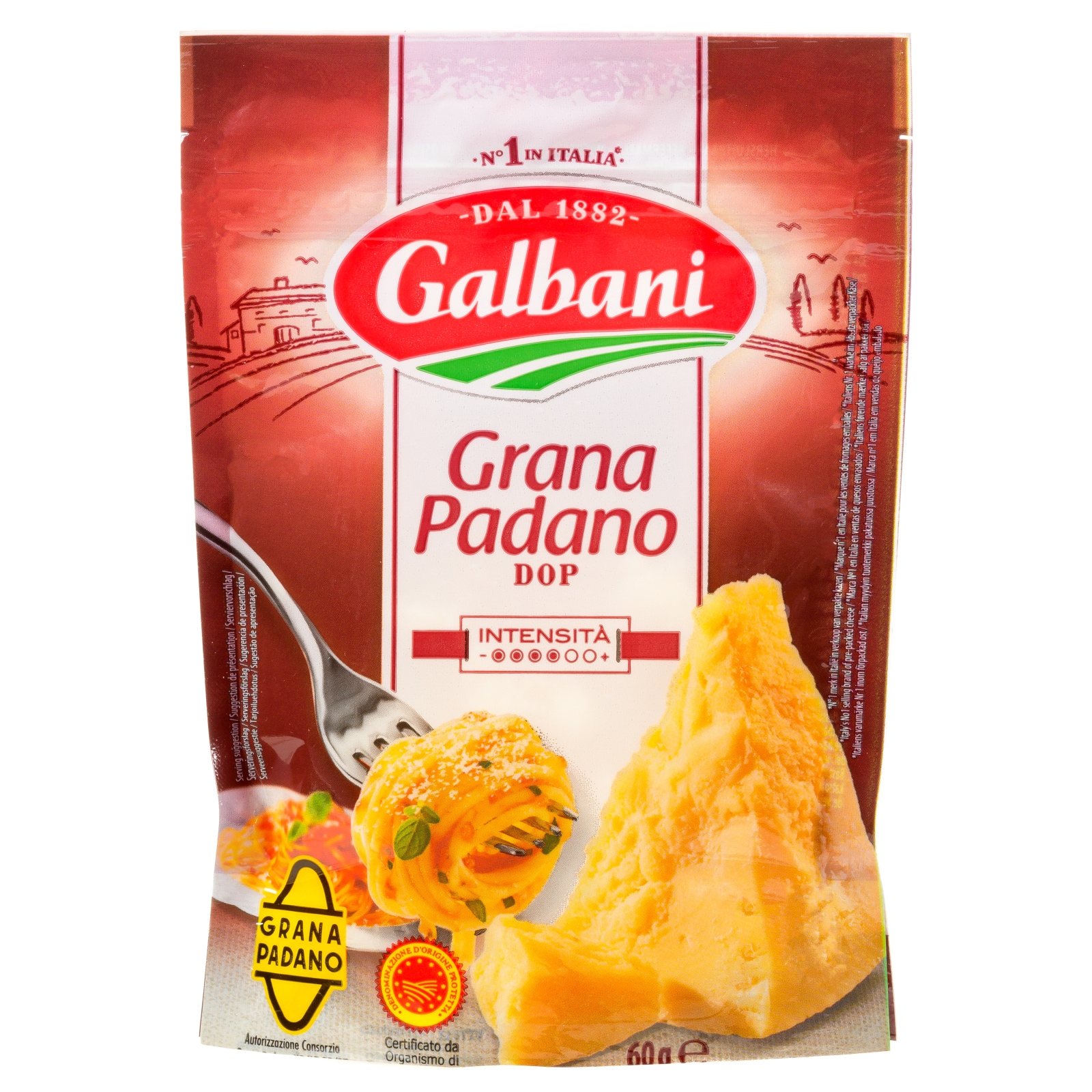 Τυρί Grana Padano ΠΟΠ Τριμμένο 60g