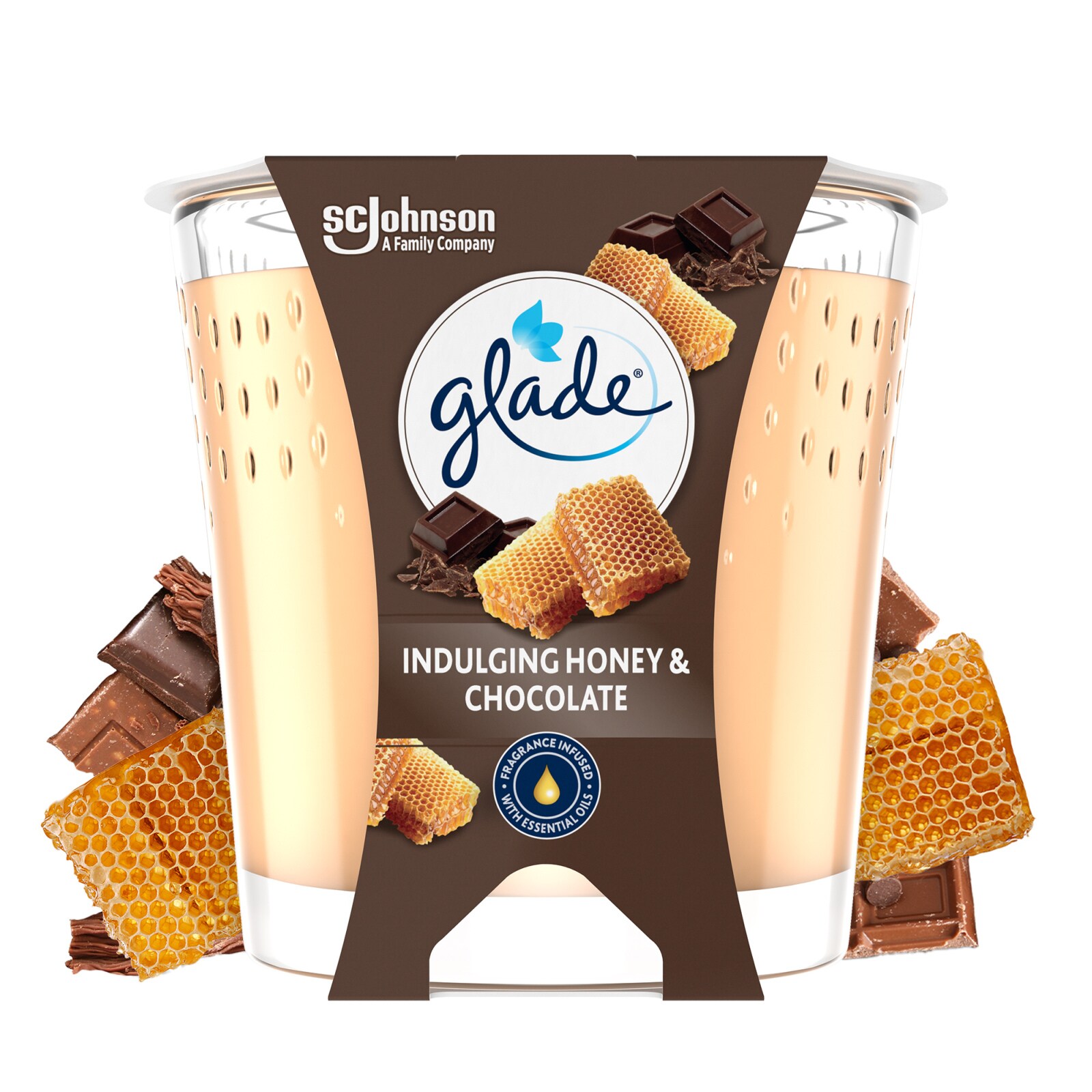 GLADE Αρωματικό Κερί Honey & Chocolate 1 Τεμάχιο