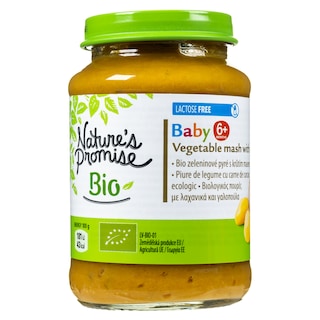 NATURES PROMISE BIO | Παιδική Τροφή Bio Πουρές Λαχανικών με Γαλοπούλα 190g