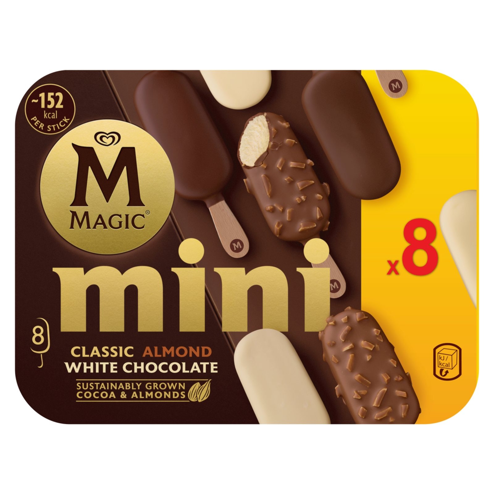 MAGIC Παγωτό Classic Almond White Chocolate 8x42.1g