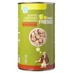 FAMILY FRIENDS | Σκυλοτροφή Βοδινό & Κοτόπουλο σε Σάλτσα 1.23kg