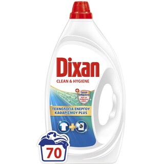 DIXAN | Yγρό Πλυντηρίου Ρούχων Clean & Hygiene 70 Μεζούρες