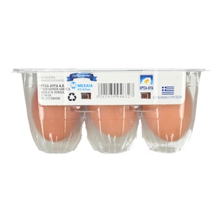 ΧΡΥΣΑ ΑΥΓΑ | Φρέσκα Αυγά Αχυρώνα Μεσαία 6 Τεμάχια