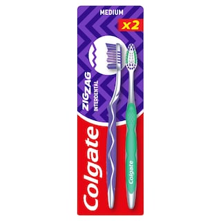 COLGATE | ZIG ZAG | Οδοντόβουρτσα Zig Zag Μέτρια 2 Τεμάχια ΤΙΜΗ ΣΟΚ