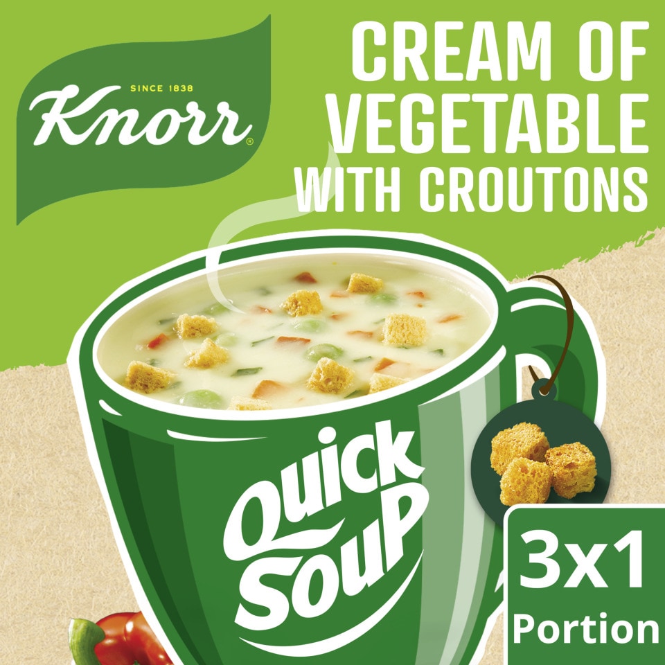 KNORR Σούπα Λαχανικών Quick Soup με Κρουτόν 42g