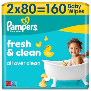 PAMPERS | Μωρομάντηλα Fresh Clean 2x80 Τεμάχια
