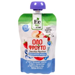ΕΥ BIO | Smoothie Φρούτων Bio Μήλο Μύρτιλο Φράουλα 100g