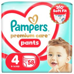 PAMPERS | Πάνες Βρακάκι Μωρού Premium Care Pants Νο4 58 Τεμάχια