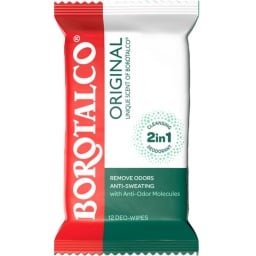 BOROTALCO | Αποσμητικά Μαντηλάκια Original 12 Τεμάχια