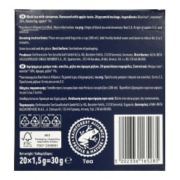 PERLA BEVERAGES | Τσάι Μαύρο Γεύση Κανέλα και Μήλο 20x1.5g