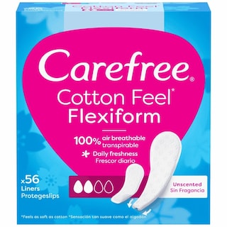 CAREFREE | Σερβιετάκια Flexi Form Εκχύλισμα Βαμβακιού 56 Τεμάχια
